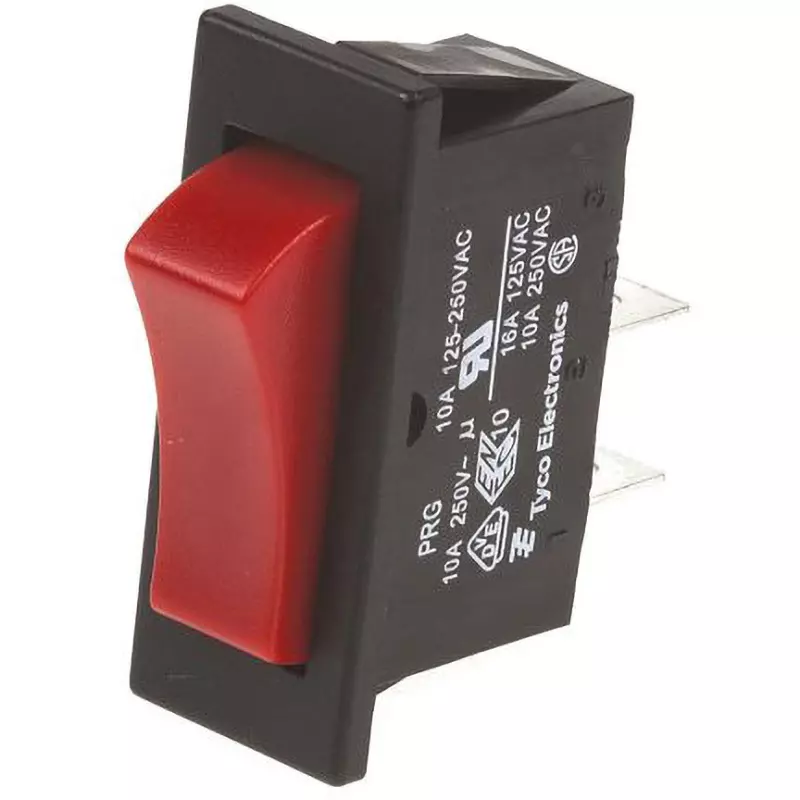 TE CONNECTIVITY Rocker Switch (Terminal) 10 Rated Current Panel Mounting 250 AC Rated Voltage, 1634202-4