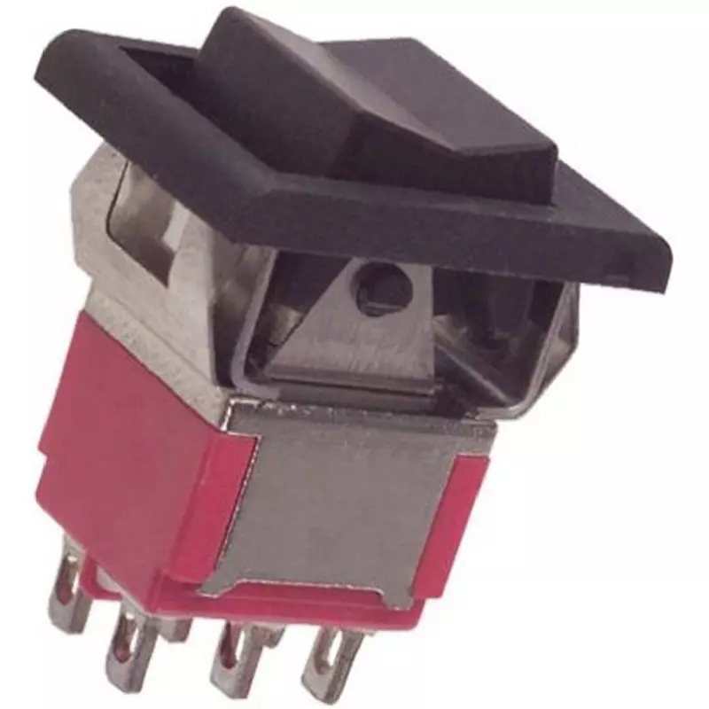 TE CONNECTIVITY Rocker Switch DPDT Contact Configuration On-Off-On Operating Patterns, A203J51ZQ0004