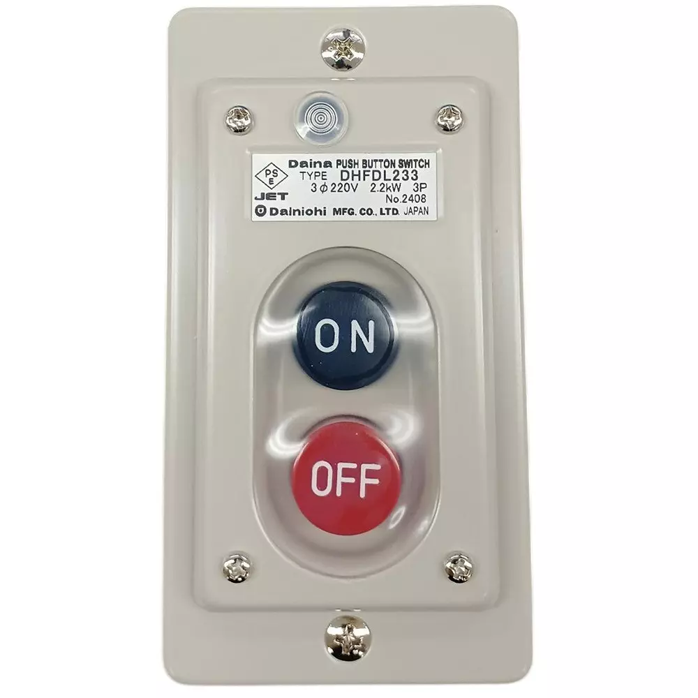Dainichi Push Button Switch 3 Pole 20 Amp Current, DHFDL233