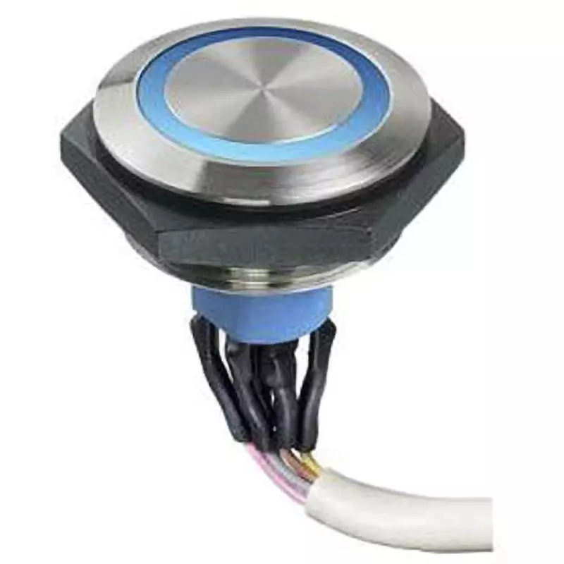 APEM Push Button Switch 30 V DC Rated Voltage 1 Pole On/Off Switch, AV51022000074BK