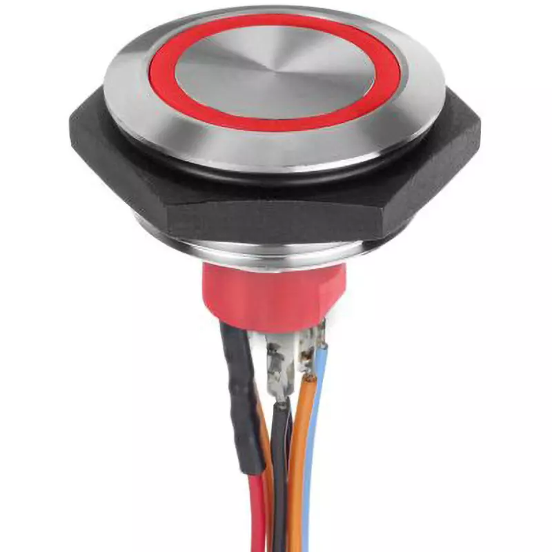 APEM Push Button Switch 30 V DC Rated Voltage 1 Pole On/Off Switch, AV56122000074BK