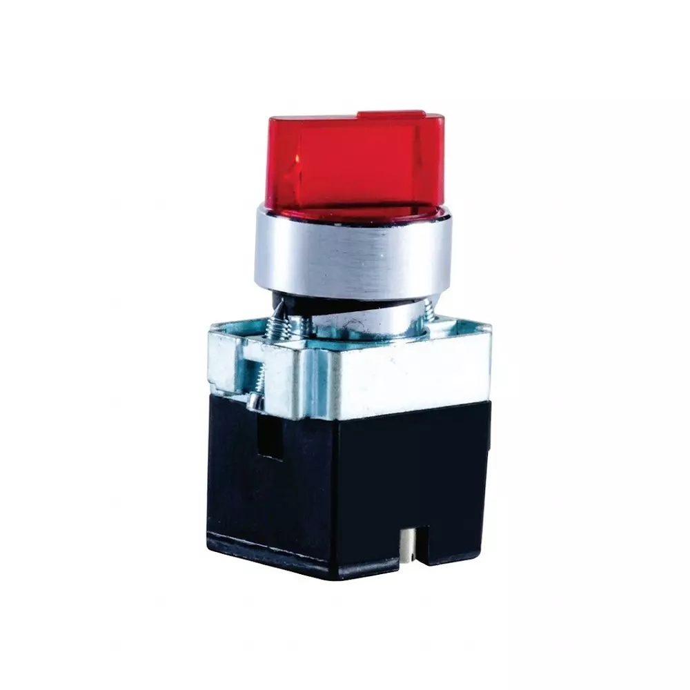 BCH BML Metal Series LED Luminous Selector Actuator Red Color 2 Position 24 VAC, BML22LSM2U4R