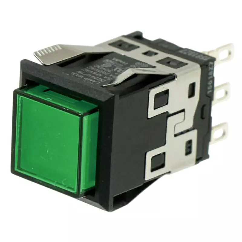 Omron Momentary Type Pushbutton Switch LED Illumination 1C Square Button Approx. 3 mm Overall Movement, A3KA-90A1-05EG