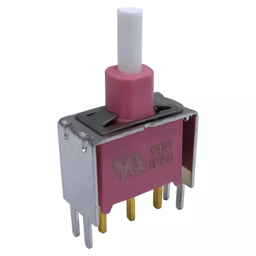 MULTICOMP PRO Standard Pushbutton Switches PB SWITCH, SPDT, 1A, 120VAC/38VDC, TH, MP-PB8-AA00B11GE-2.