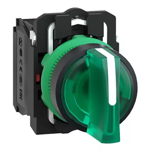 Sibass Electric LED Luminous Selector Knob 3 Position Diameter 22.5 mm Metal Body Without Contact Element with CE Mark, SE-XB2-BW (Pack of 200)