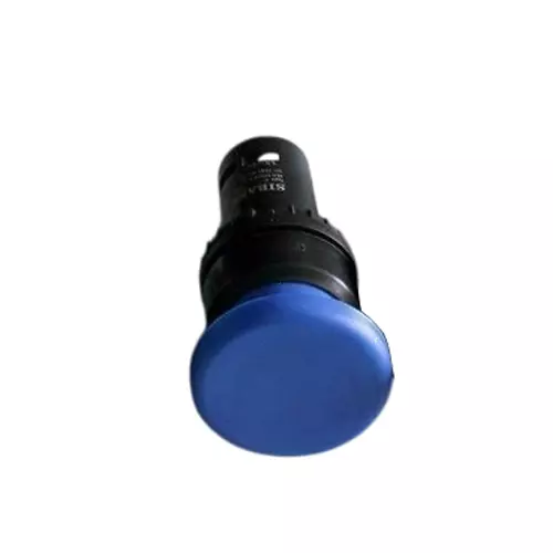 Sibass Electric Mushroom Push Button Barrel Type 11 Series with 1NO+1NC Element and CE Mark, Blue, SE-11M (Pack of 500)