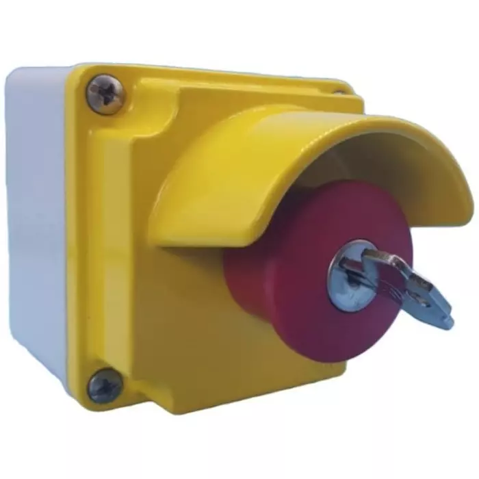 Lovato LPZM Series Key Release Emergency Stop Push Button, Surface Mount, 1NC, IP66, IP67, LPZM1B5P02