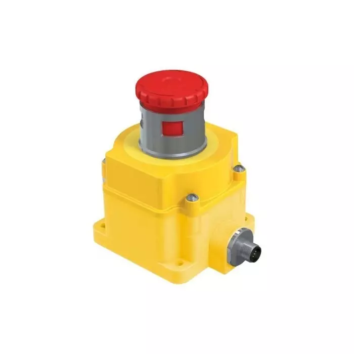 Banner SSA-EB Series Twist Release Illuminated Emergency Stop Push Button Flush Mount 2 NC And 1 NO IP65, SSA-EB1MLYRP-12ED1Q8