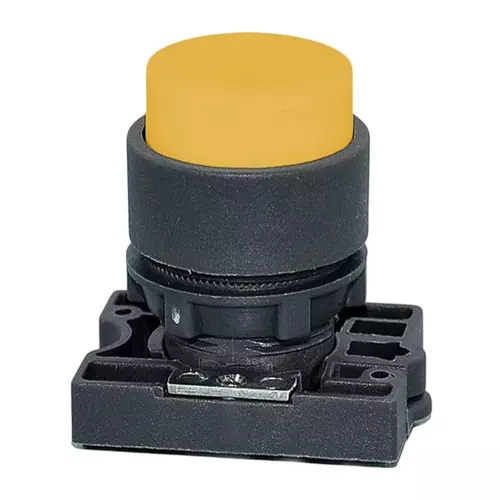C&S Electric Projecting Push Button With Carrier Amber 22.5 mm Mounting Dia, RCP2-BL5