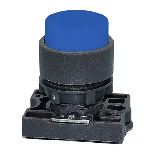 C&S Electric Projecting Push Button With Carrier Blue 22.5 mm Mounting Dia, RCP2-BL6
