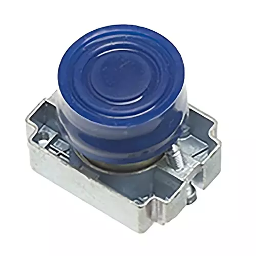 C&S Electric Booted Push Button with Carrier & Without Contact Elements Metallic Range Blue, RCB2-BP6