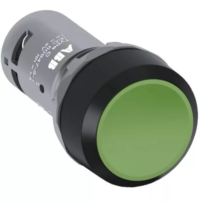 ABB Compact Series Push Button, Momentary, Panel Mount, 22mm Cutout, SPDT, 300V, IP69K, 1SFA619100R1072CP1-10G-11