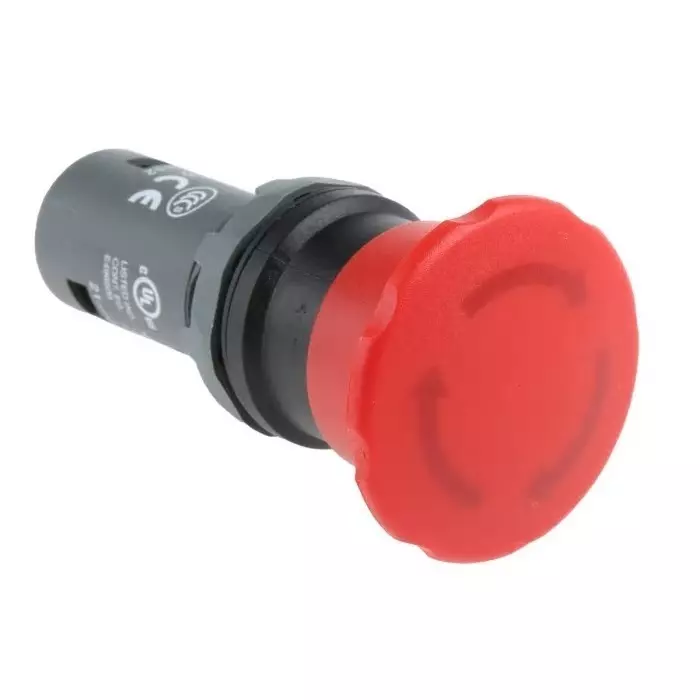 ABB 1SFA Series Twist Release Emergency Stop Push Button, Panel Mount, 22.5mm Cutout, 1NC, IP66, IP67, IP69K, 1SFA619550R1041CE4T-10R-01