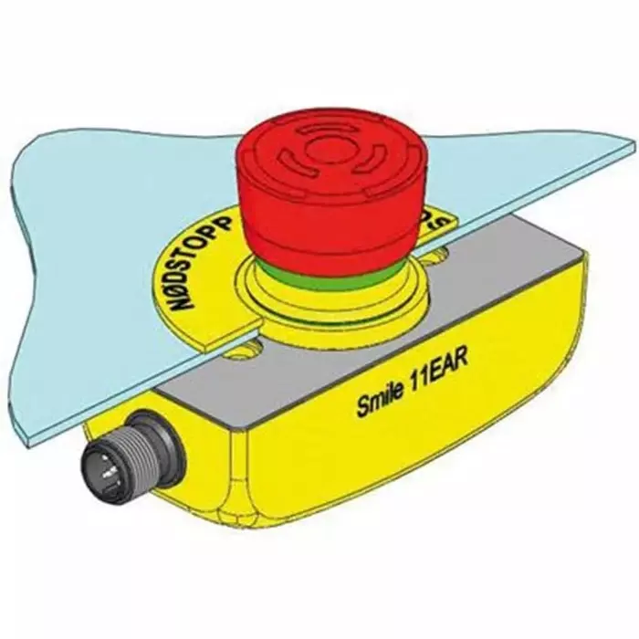 ABB - Jokab Smile 11 EAR Series Twist Release Illuminated Emergency Stop Push Button, Panel Mount, 2NC, IP65, 2TLA030051R0100Smile 11 EAR