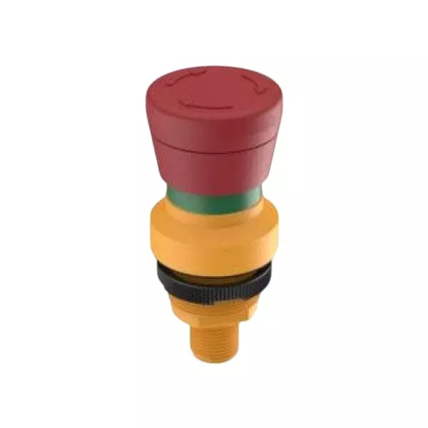 RAFI Push Turn Emergency Stop Switch Non-Illuminated DPDT Panel Mount, 1.10.031.011/0000