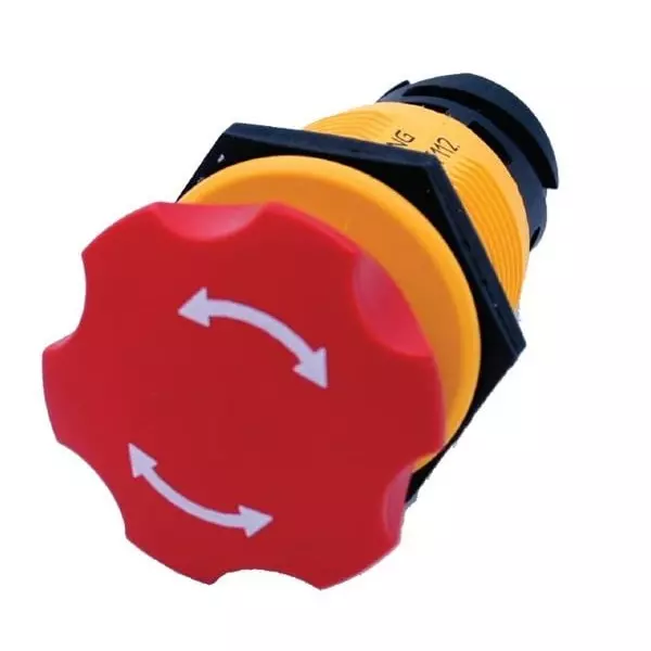 TE CONNECTIVITY Push Turn Emergency Stop Switch Non-Illuminated 3PDT Panel Mount 10 Amp, ES-2003-T111