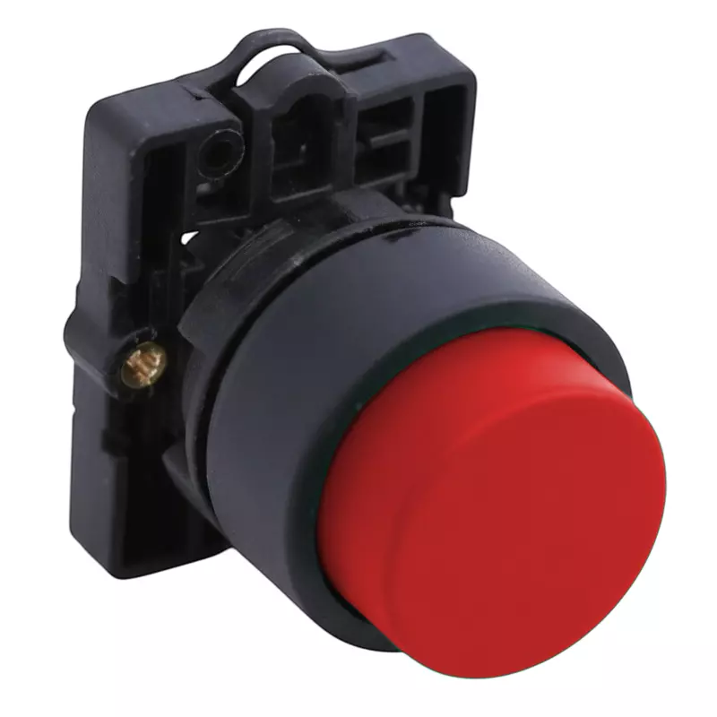 Kaycee Push Button Shround Actuator Projecting Head Plastic Red, KC2SAP1P