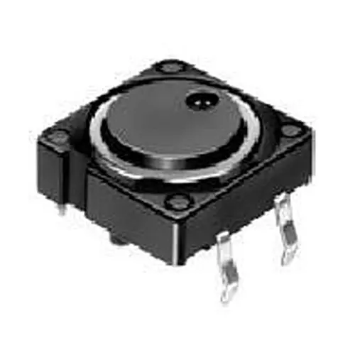 ALPS ALPINE Tactile Switch Non-Illuminated Solder Pin Termination 50 mA Stem Actuator 12 V DC, SKHCBKA010