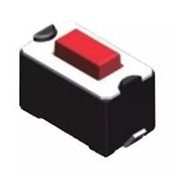 Diptronics Tactile Switch Non-Illuminated Gull Wing Lead Termination 50 mA Rectangular Actuator 12 V DC, DTSM-31R-V-T/R