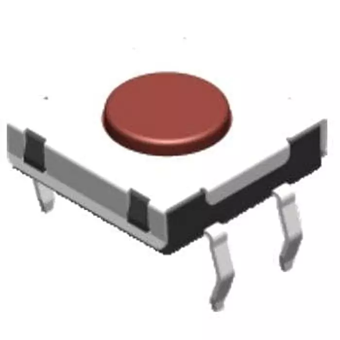 Diptronics Tactile Switch Non-Illuminated Snap In Termination 50 mA Round Actuator 12 V DC, DTSHW-21R-Q-B