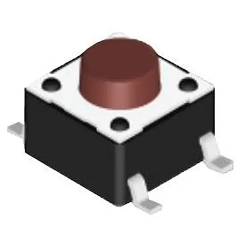 Diptronics Tactile Switch Non-Illuminated Gull Wing Lead Termination 50 mA Round Actuator 12 V DC, DTSM-62R-S-V-T/R