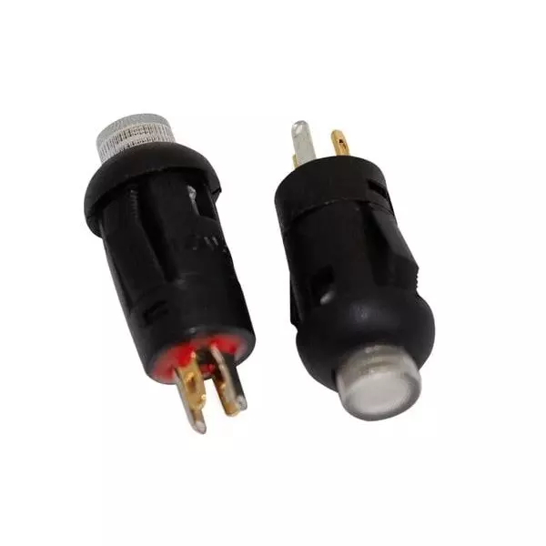 VCC Push Button Switch Illuminated Solder Lug Termination 20 mA Round Actuator 36 V DC, VPS-2-S4PSI-8CIR-0