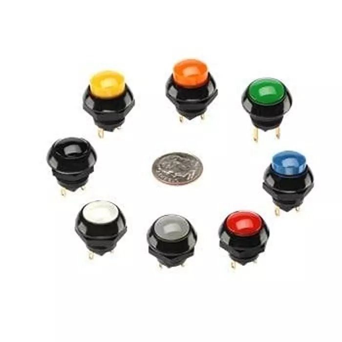 Otto Sealed Standard Switch Non-Illuminated PC Pin Termination 3 & 5 Amp Round Actuator 28 V DC, P9-221125W