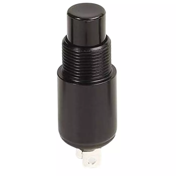 Otto Alternate Action Standard Switch Non-Illuminated Solder Lug Termination 10 Amp Round, Flat Actuator 28 V DC, P5-412221