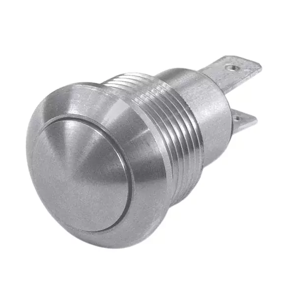 Otto Anti-Vandal Switch Non-Illuminated Solder Lug Termination 5 Amp Round, Mushroom Actuator 28 V DC, P5-V11124