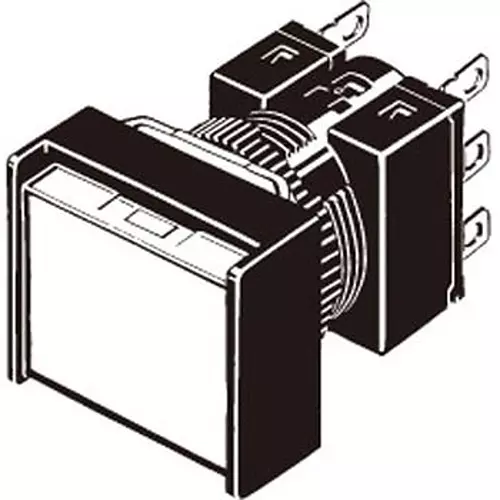 Omron Push Button Switch Momentary Operation Type IP40 Non-Illuminated Φ16 mm Mounting Hole Diameter, A16 Series