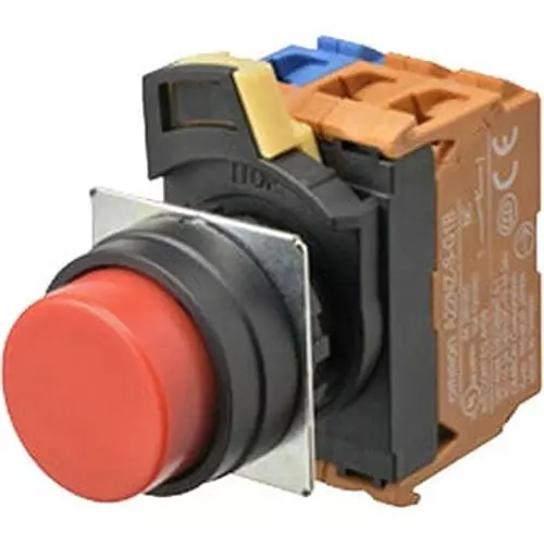 Omron Pushbutton Switch Alternate Round (Protruding) Non-illuminated Blue, A22NN-BPA-NAA-G002-NN