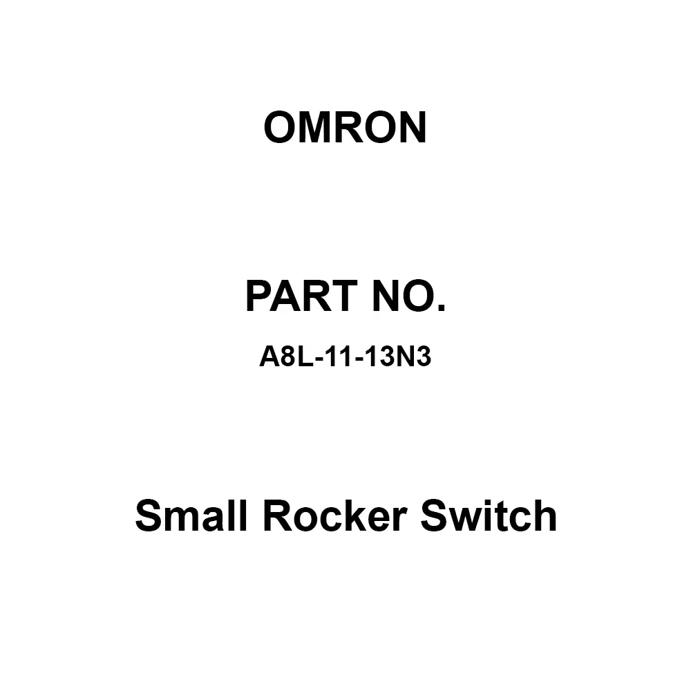 Omron Small Rocker Switch AC 125/AC 250 V Rated Voltage, A8L-11-13N3
