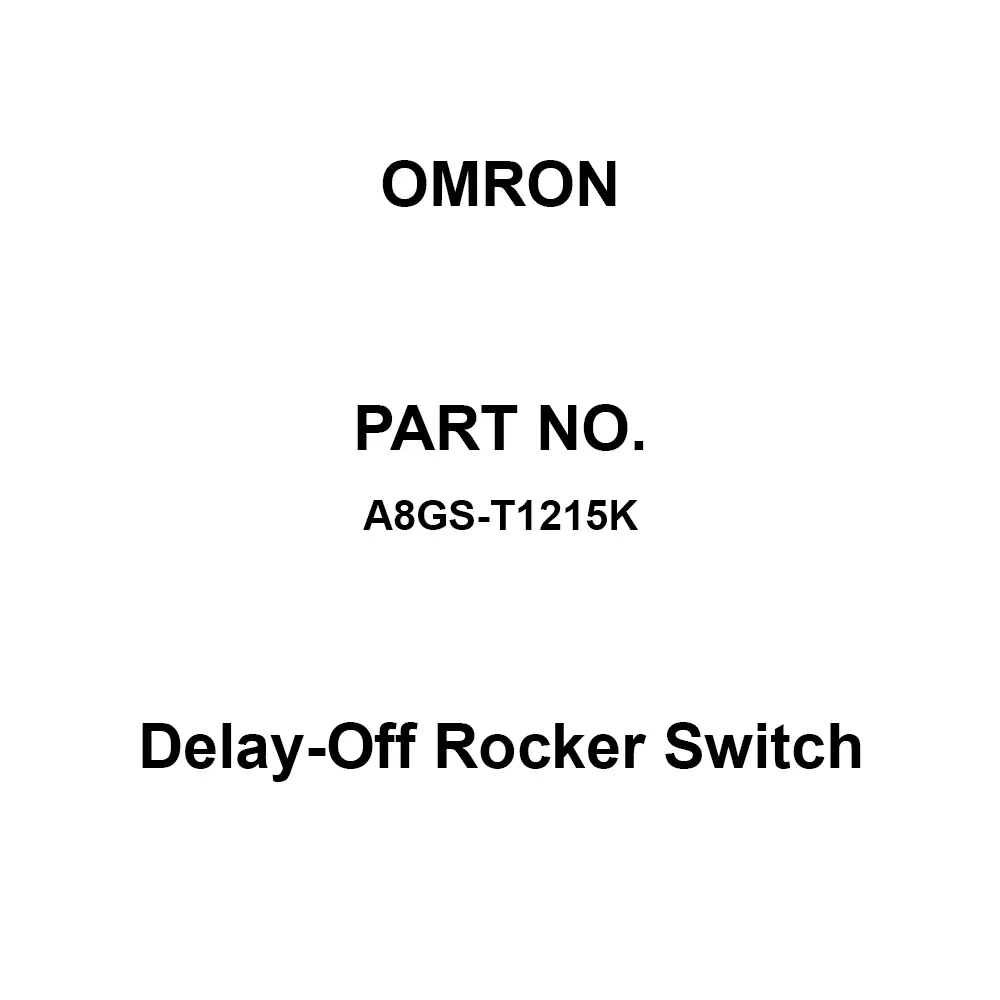 Omron Delay-Off Rocker Switch 100 mΩ or More with DC 500 V, A8GS-T1215K
