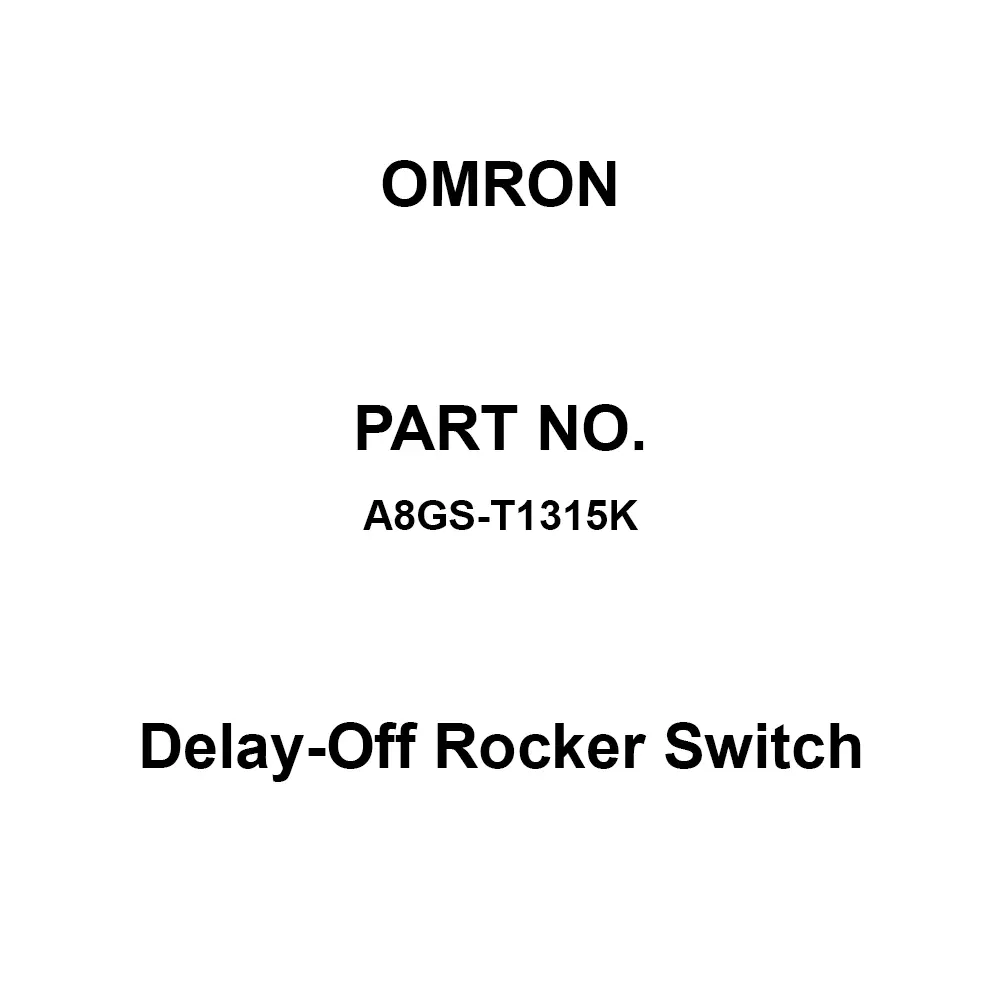 Omron Delay-Off Rocker Switch 100 mΩ or More with DC 500 V, A8GS-T1315K