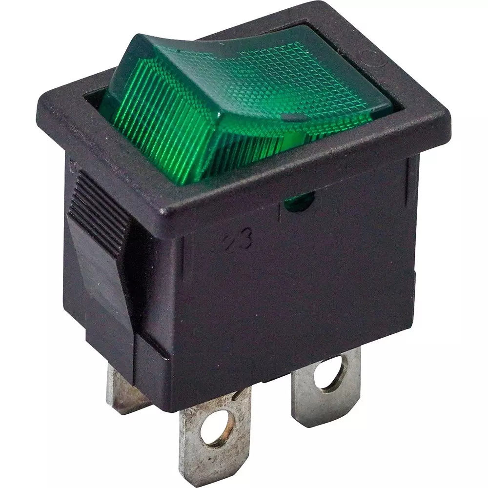 NKK SWITCHES Rocker Switch 2 Pole, CW-SB21NMKZMEF