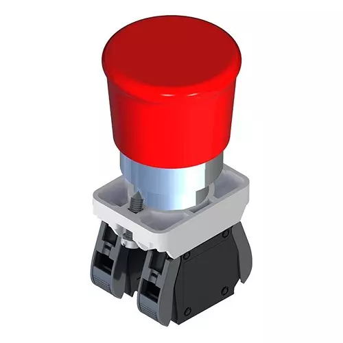 RS PRO Push Button Switch 1 NO/1 NC Screw Red IP20, IP65 40 mm 90 mm, 102719