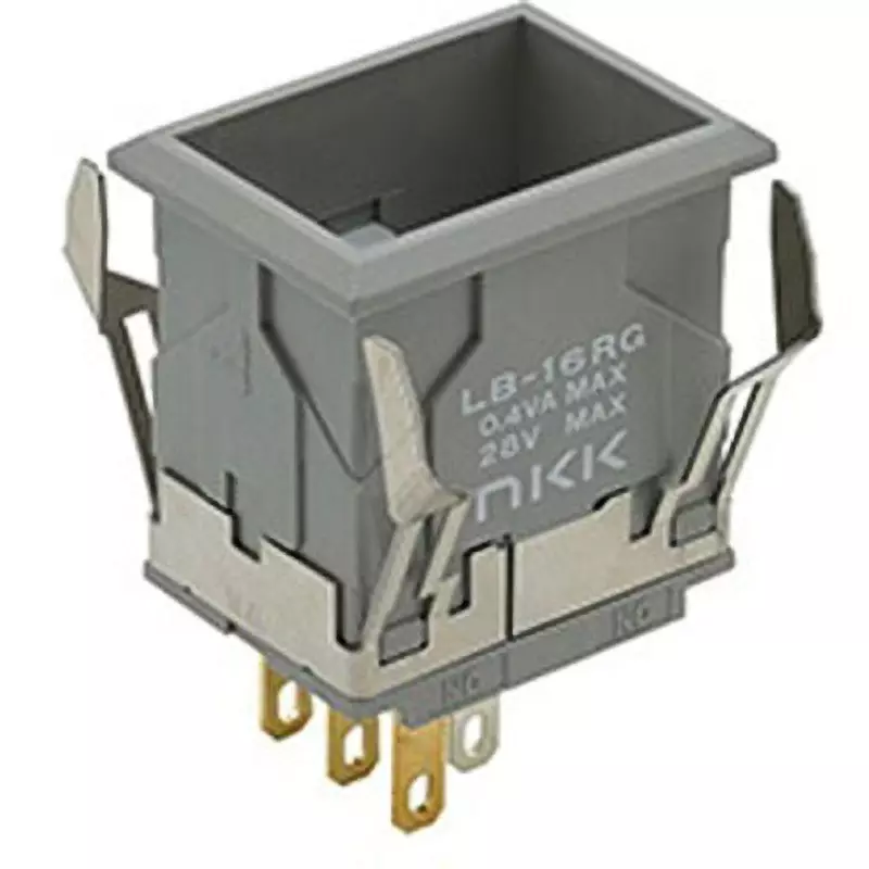 NKK SWITCHES Illuminated Push Button Switch Solder Terminal Single Pole Double Throw LB-16RGG4