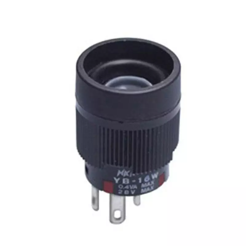 NKK SWITCHES Illuminated Push Button Switch Solder Terminal Single Pole Double Throw YB-16WCKG4