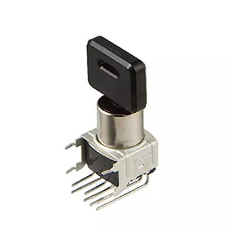 NKK SWITCHES Ultra-Miniature Key Lock Switch Printed Circuit Board Right Angle 2-Pole SK-24DBKH4