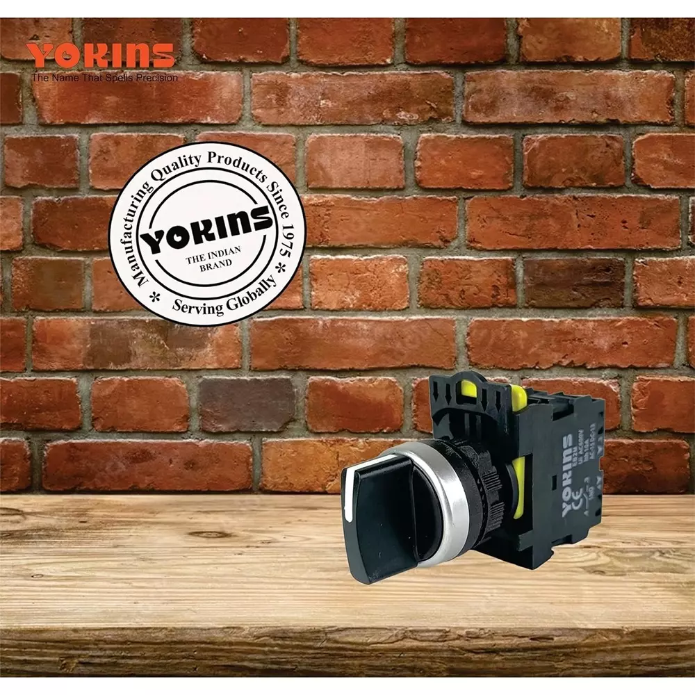 yokins-switch-maintained-push-button-3-way-position-eb2m-a-20xs-22mm-black-color-with-spring-return-with-2no-copper-silver-contacts