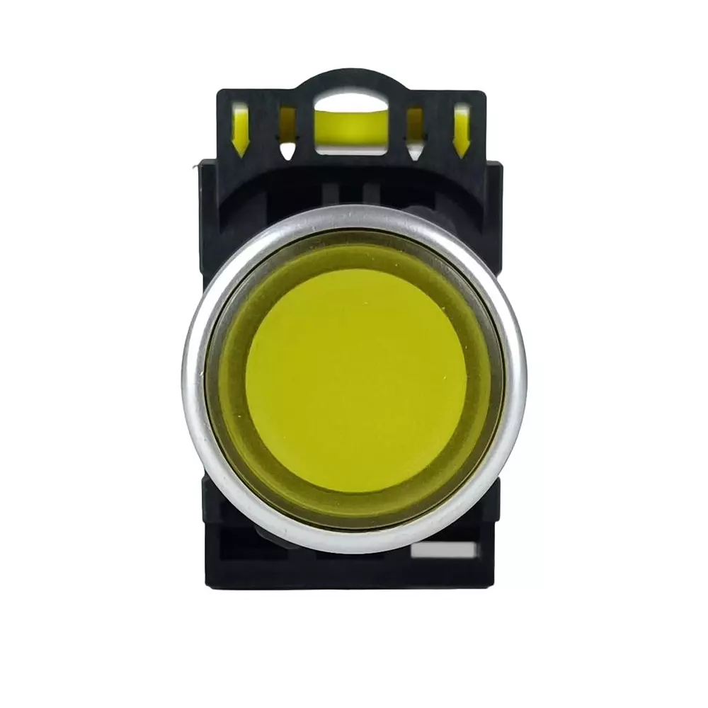 yokins-illuminated-push-button-eb2m-a-10d-y-22mm-yellow-color-with-spring-return-with-1no-copper-silver-contacts-set-of-10nos