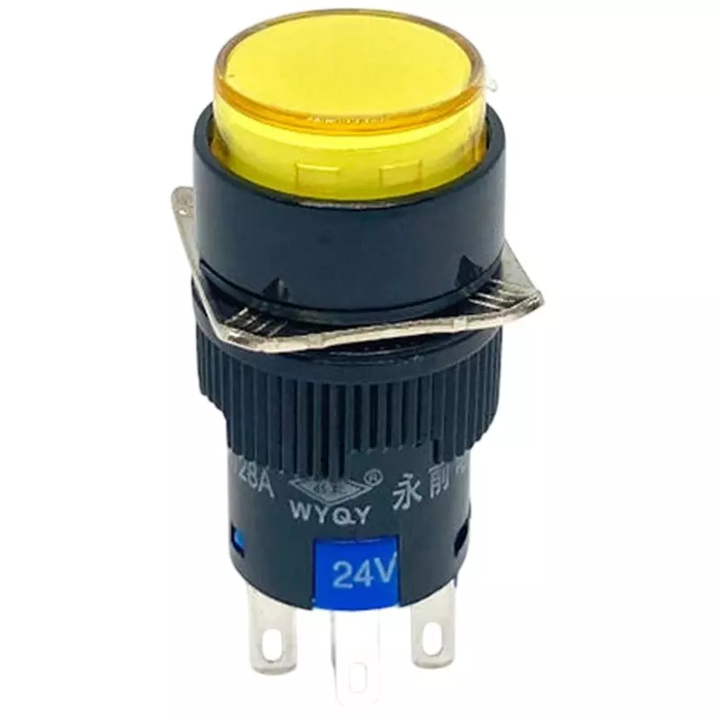 Kyoritsu Electronics Illuminated Push Switch Solder Terminals, LA128AY-11D-24V-Y