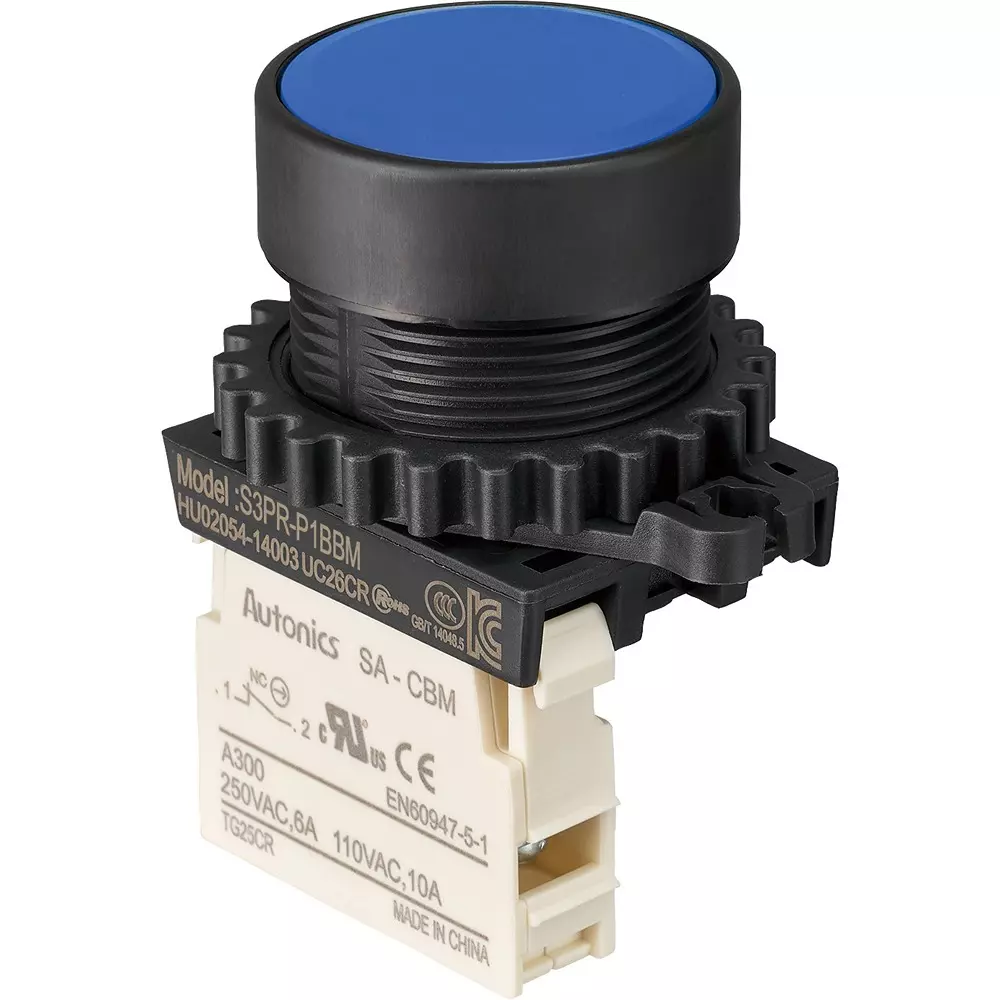 TRUSCO Push Button Switch 1B Contact Configuration, 30P-1BM-B