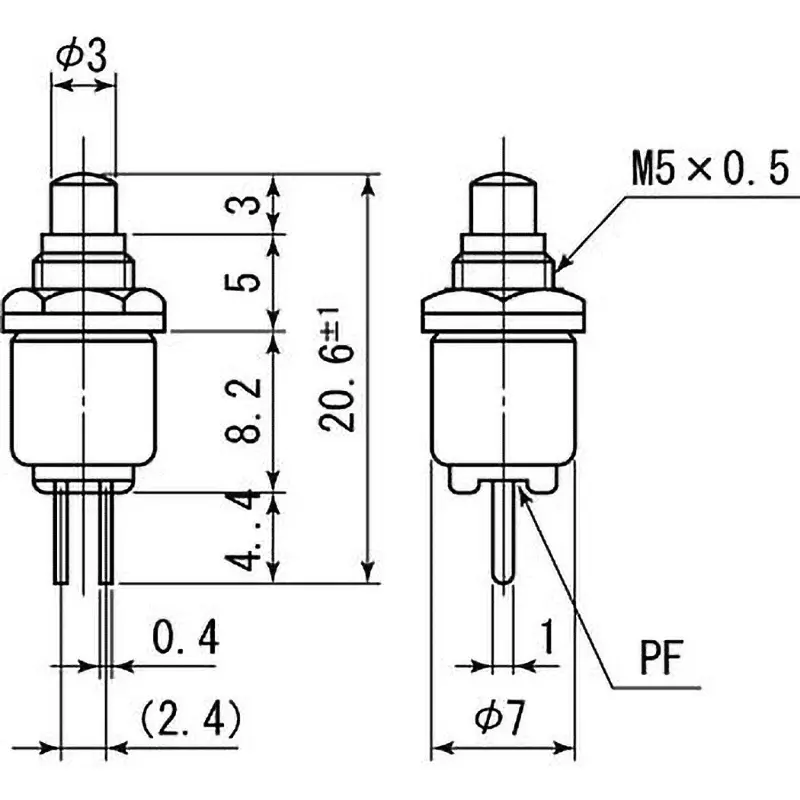 miyama-electric-non-illuminated-type-push-button-switch-20-m-or-less-max-ac-1000-v-for-1-minute-ms-402-r
