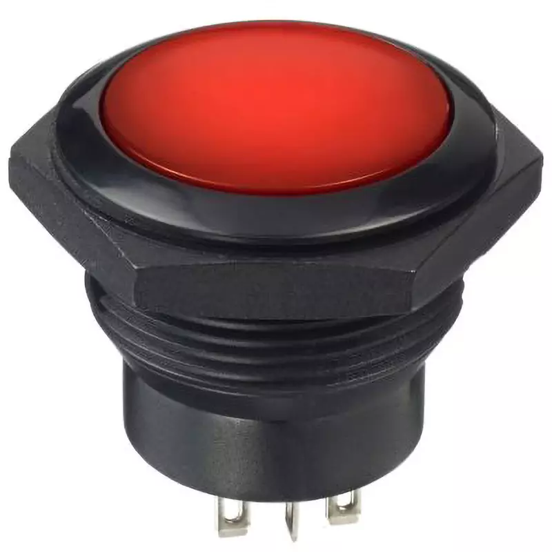 APEM Push Button Switch 12 V DC Rated Voltage 2-Pole On/Off Switch, FPDR3D1462C1XXX