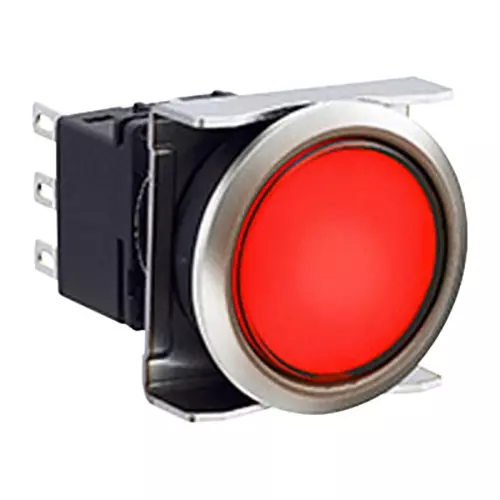 IDEC Flash Silhouette LBW Series Illuminated Push Button Switch Round, LBW6ML-A1T54R