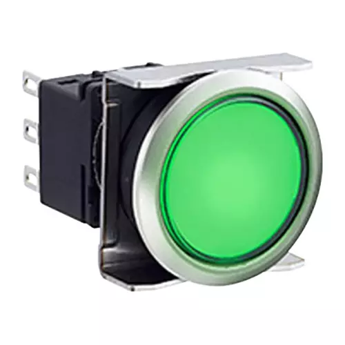 IDEC Flash Silhouette LBW Series Illuminated Push Button Switch Round, LBW6ML-A1T64G