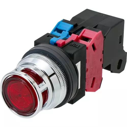 IDEC Push Button Switch with Protruding LED Full Guard BA9S Φ30 mm Diameter, ALFN22611DNR