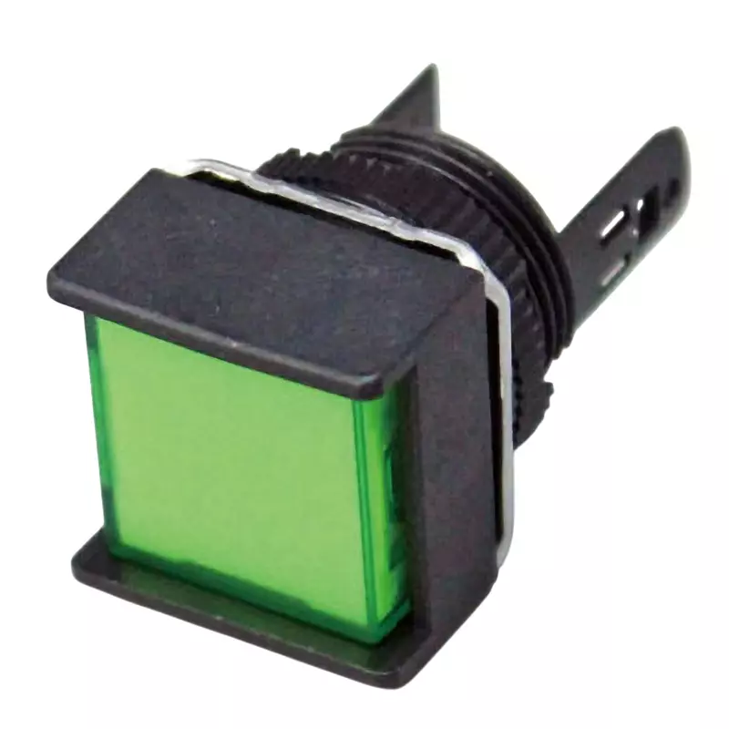 Omron Alternate Type Pushbutton Switch LED Illumination 2C Contact Φ16 mm Mounting Hole Diameter, A16L-AGA-24D-2S