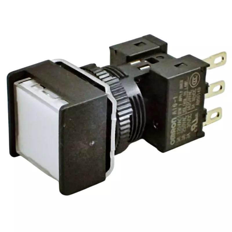 Omron Alternate Pushbutton Switch Φ16 mm Mounting Hole Diameter, A16L-AWA